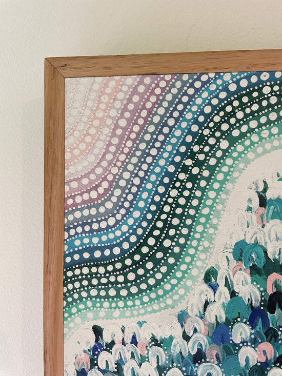 Changing Times | Unique Aboriginal Art Stone print 210mm x 150mm Krubi creative