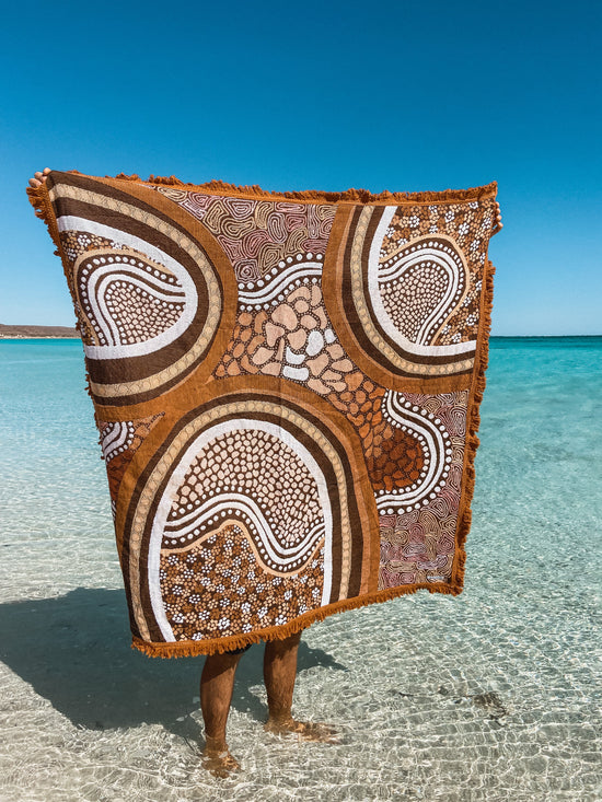 Journey through Mountains / Throw Rug Krubi creative