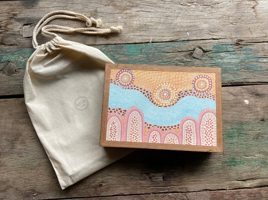 Narooma | Unique Aboriginal Art stone print | By Emily Trindall