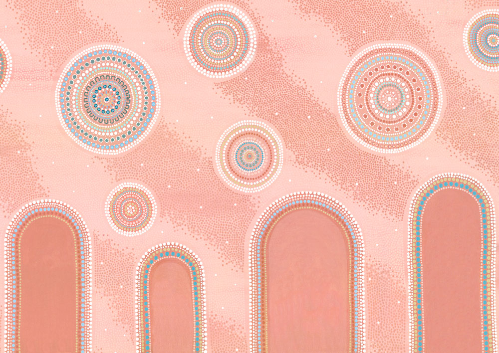 Connected in love | Limited edition - Aboriginal Art Prints | By Clara Trindall Krubi creative