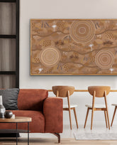 Golden Land | Aboriginal Art Print | By Clara and Emily Trindall Krubi creative