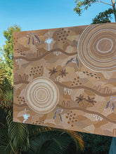 Golden Land | Original Hand Painted Aboriginal Artwork | By Clara and Emily Trindall Krubi creative