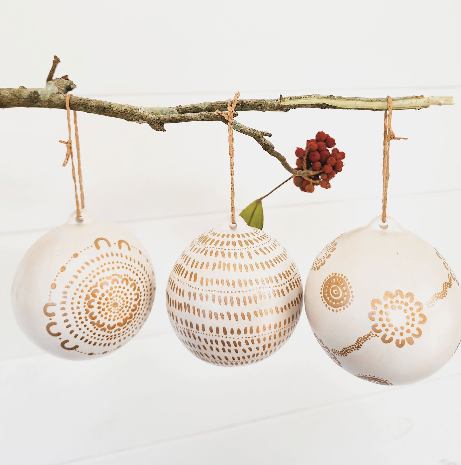 Indigenous Christmas Bauble Set of 3 Krubi creative
