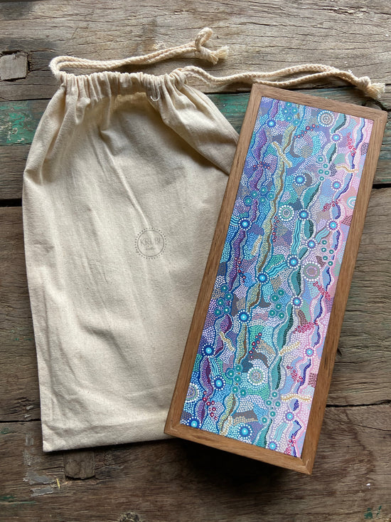 Wattamolla | Unique Aboriginal Art stone print | By Clara Trindall